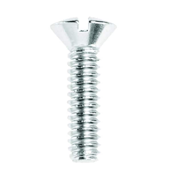 Danco Danco No. 10-24 X 3/4 in. L Slotted Oval Head Chrome-Plated Brass Faucet Handle Screw 1 pk 35652B - main